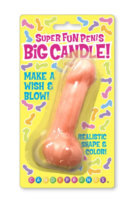 adult toys for couples fun-Super Fun Big Penis Candle - Pink