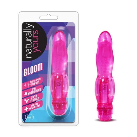 adult toys with smooth design-Blush Naturally Yours Bloom Slimline Vibrator Pink