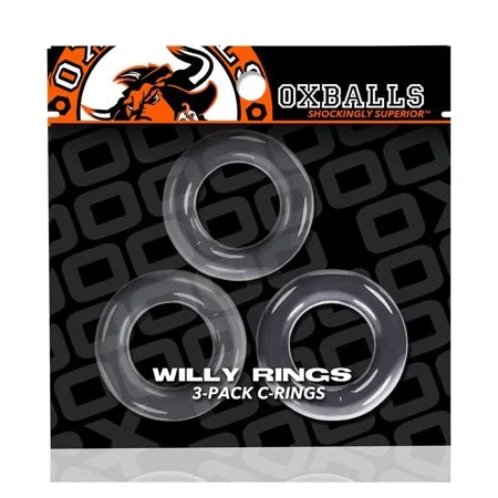 adult toys for personal intimacy time-Oxballs Willy Rings 3-Pack Cockrings O/S Clear