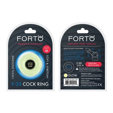 adult toys with smooth finish settings-Forto F-33 Liquid Silicone Cockring Medium Glow