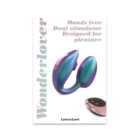 adult toys with quiet settings design-Love to Love Wonderlover with Remote Iridescent Turquoise