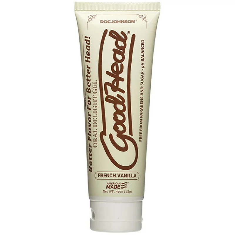 adult toys with waterproof feature-Goodhead - Oral Delight Gel - 4 Oz Tube - French  Vanilla