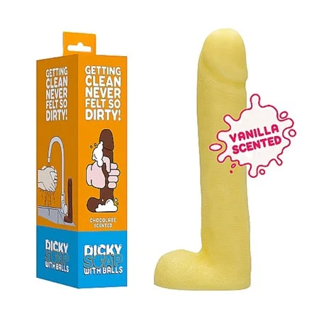 adult toys for personal wellness-Shots S-Line Vanilla Scented Dicky Soap With Balls Beige