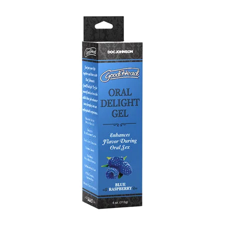 adult toys with sleek look-GoodHead Oral Delight Gel Blue Raspberry 4 oz.