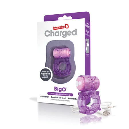 adult toys with heat technology design-Screaming O Charged Big O - Purple