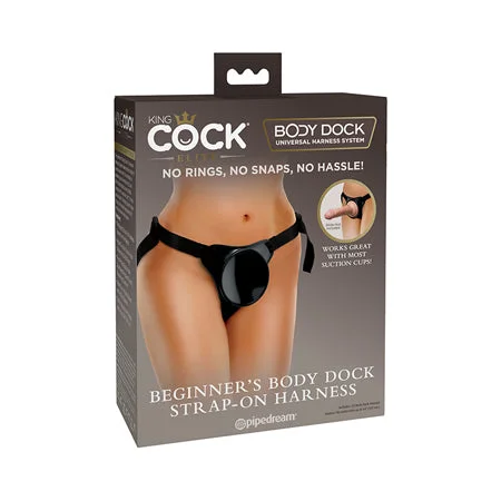 adult toys for couples play time-Pipedream King Cock Elite Beginner's Body Dock Strap-On Harness Black