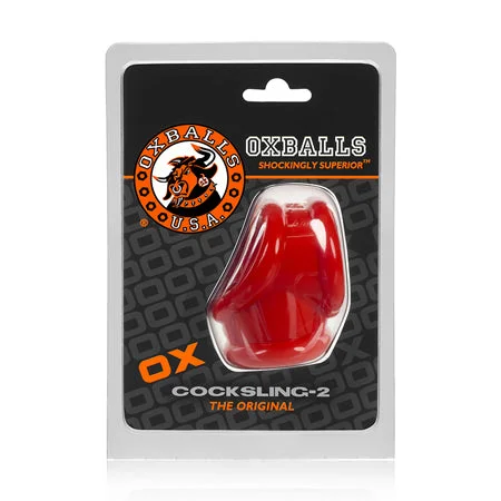 adult toys with sleek look-OxBalls Cocksling-2, Cocksling, Red