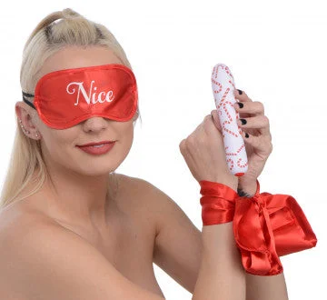 adult toys for bedroom fun-Bang - Naughty Holiday Kit - Wrist Ties XL Bullet  and Blindfold