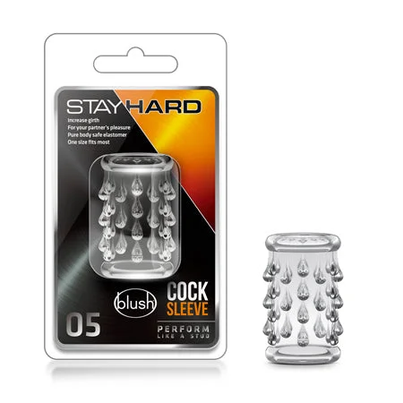 adult toys for weekend escapes-Blush Stay Hard Cock Sleeve 05 Penis Enhancer Clear