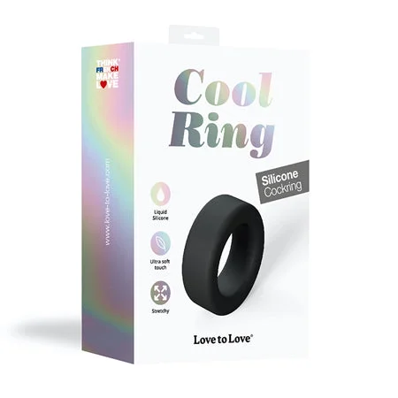 adult toys for bedroom relaxation-Love to Love Cool Ring Silicone Cockring Noir