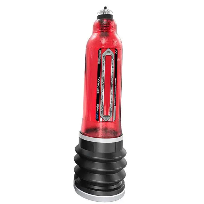 adult toys with durable material-9.75-inch Bathmate Hydromax 7 Red Penis Pump for Men