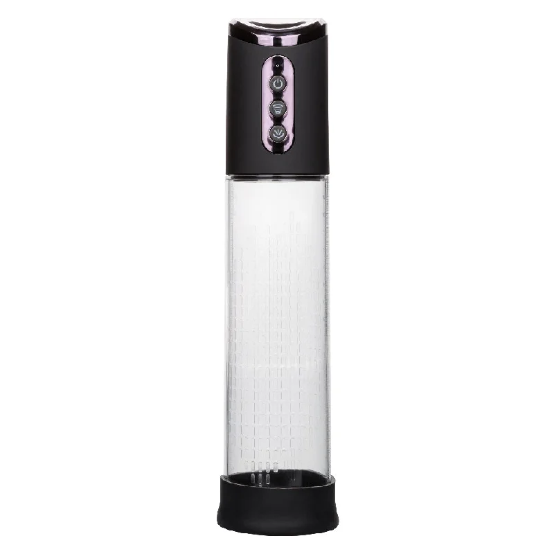 adult toys with quiet technology finish-Peak Rechargeable Pump - Black/clear