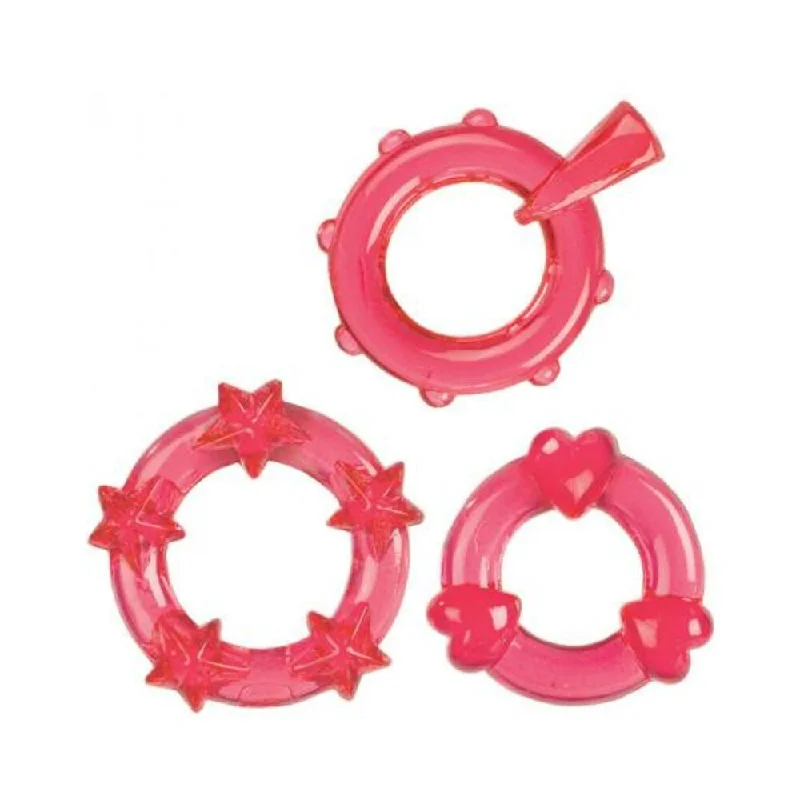 adult toys with flexible settings-Magic C Rings Set Of 3 Red