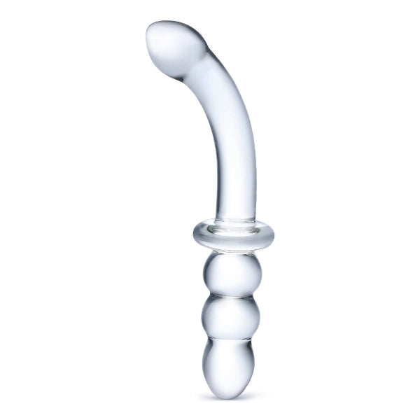 adult toys for special occasions-Glas 8 Inch Ribbed G-Spot Glass Dildo