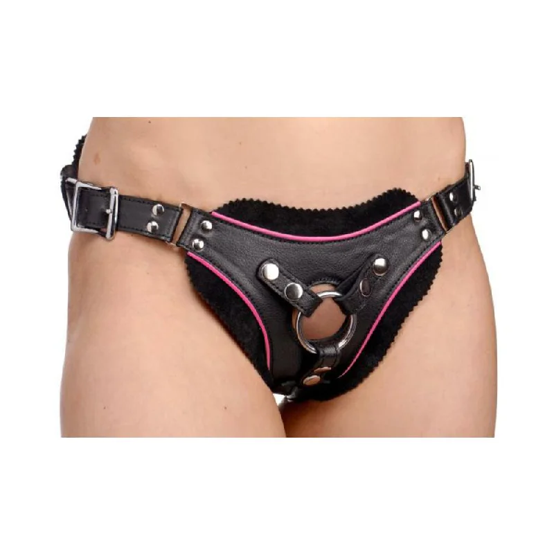 adult toys for couples enjoyment-Flamingo Low Rise Strap On Harness Black O/S