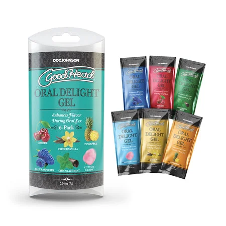 adult toys with pulse settings design-GoodHead Oral Delight Gel Multi-Flavor Classic 6-Pack 0.24 oz.