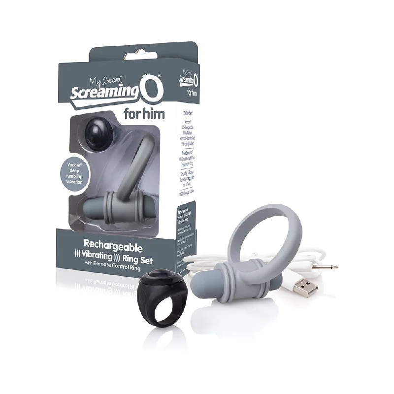 adult toys with powerful settings finish-My Secret Screaming O Bullet and Ring for Him