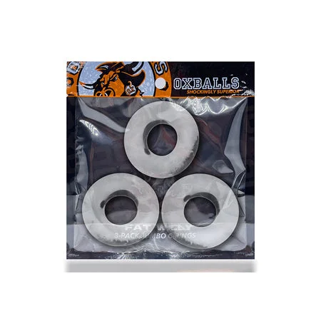 adult toys with sleek design finish settings-OxBalls Fat Willy 3-Pack Jumbo Cockrings FLEXtpr Clear