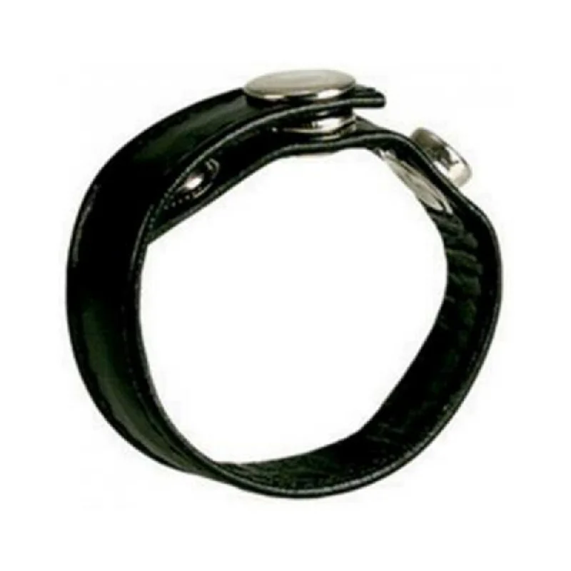 adult toys for couples relaxation time-Black Leather Ring