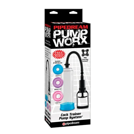 adult toys for private pleasure-Pipedream Pump Worx 4-Piece Cock Trainer Pump System Clear/Assorted