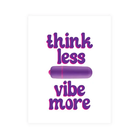 adult toys for sensual intimacy-Naughty Vibes Think Less Vibe More Greeting Card