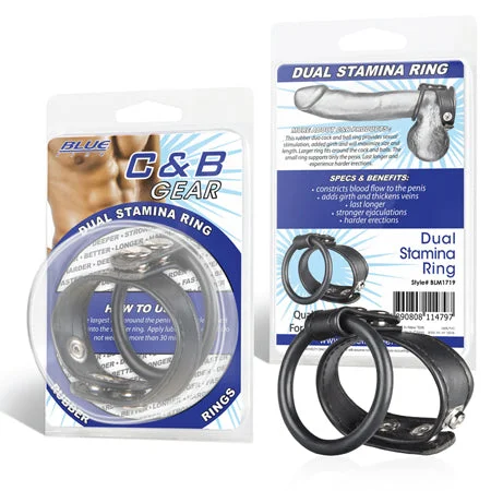 adult toys with pulse vibration-Blue Line C&B Gear Dual Stamina Ring