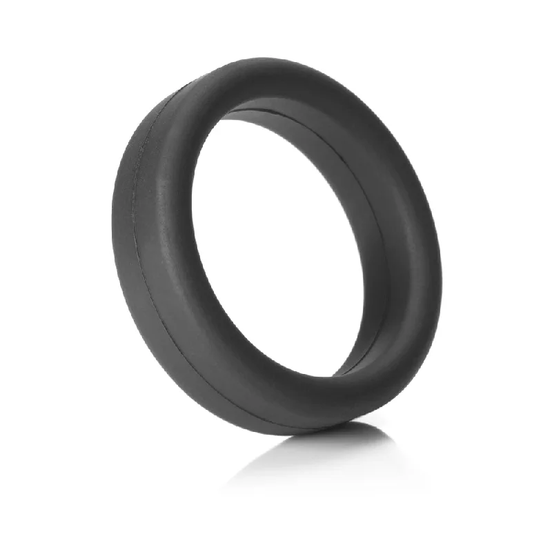 adult toys for sensory fun time-Tantus Super Soft C-ring - Black