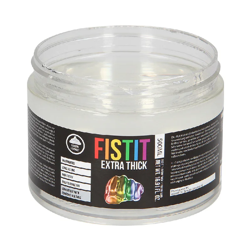 adult toys with compact design-Fist It Extra Thick Water-Based Fisting Lube Rainbow Edition 16.9 oz.