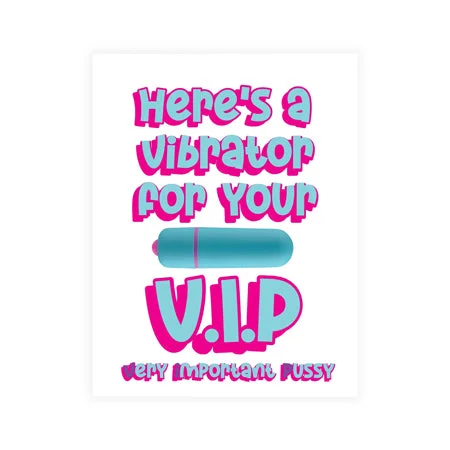 adult toys for discreet relaxation-Naughty Vibes VIP Greeting Card