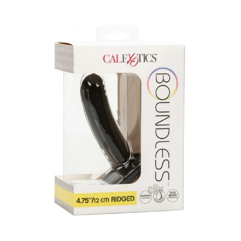 adult toys for sensual wellness-Boundless Ridged - 4.75 Inch - Black