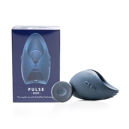 adult toys with ergonomic shape settings-Hot Octopuss Pulse Duo Rechargeable Remote-Controlled Vibrating Stroker Blue