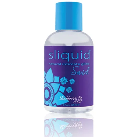 adult toys with adjustable texture finish-Sliquid Swirl Blackberry Fig 4.2oz