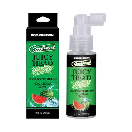 adult toys with smooth silicone design-GoodHead Juicy Head Dry Mouth Spray Sour Watermelon 2 oz.