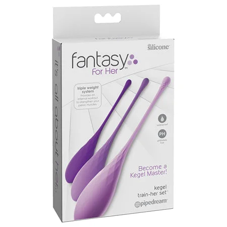 adult toys with variable intensity-Pipedream Fantasy For Her 3-Piece Silicone Kegel Train-Her Set