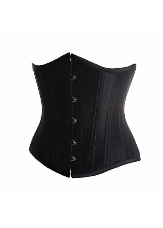 adult toys for couples intimacy time-WTUB Black Taffeta Waist Training Corset