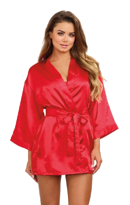 adult toys for bedroom fun time-Robe, Chemise, Padded Hanger - Large - Red