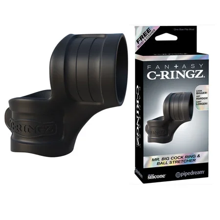 adult toys with discreet look-Pipedream Fantasy C-Ringz Mr. Big Cock Ring & Ball Stretcher Silicone Sling Black