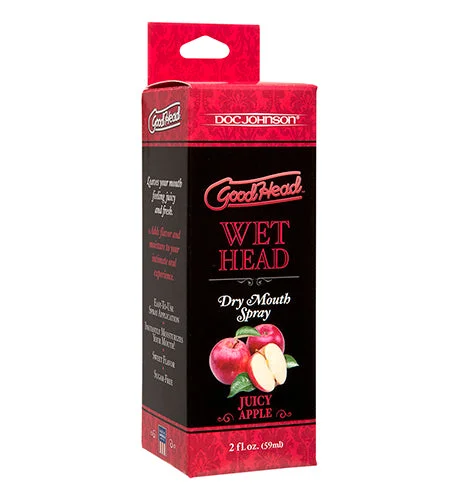 adult toys with smart texture finish-GoodHead Juicy Head Dry Mouth Spray Juicy Apple 2 fl. oz.