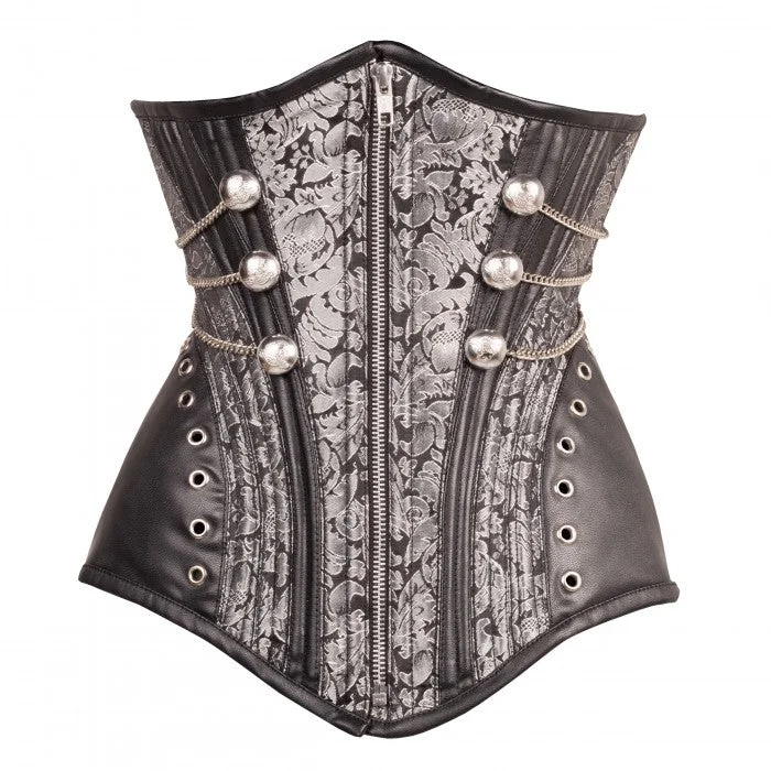 adult toys with pulse modes-Rhonwen Gothic Brocade Underbust Corset