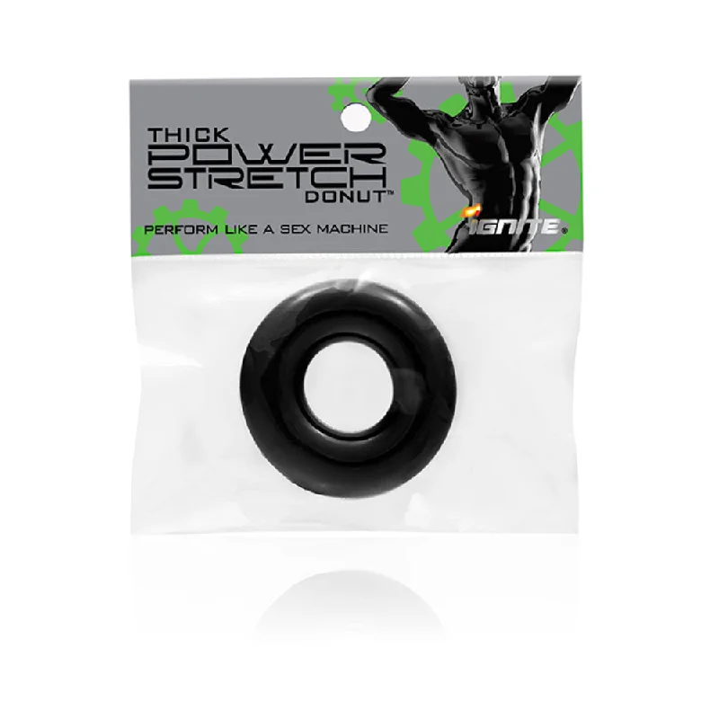 adult toys for weekend intimacy time-Si Thick Power Stretch Donut Black