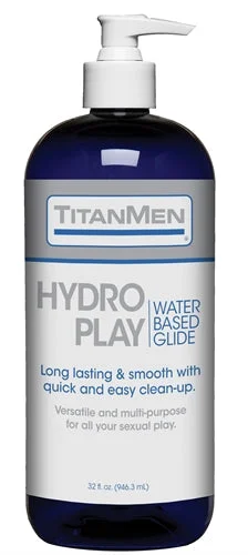 adult toys for weekend escapes-Titanmen Hydro Play Water Based Glide - Bulk - 32  Fl. Oz.