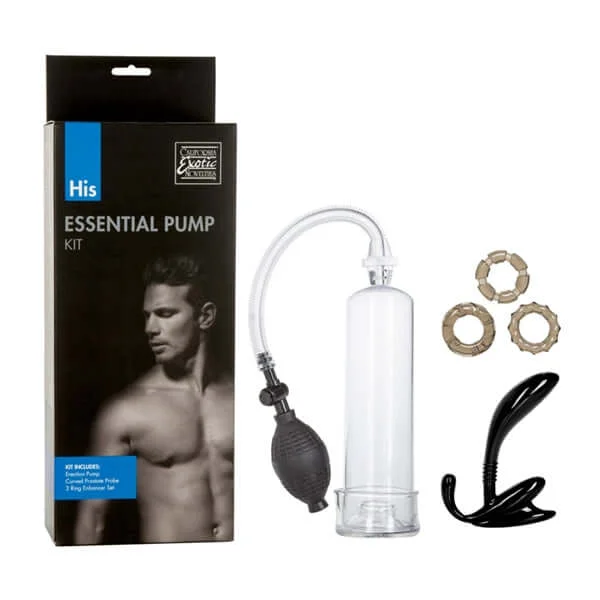 adult toys with flexible material finish-His Essential Pump Kit