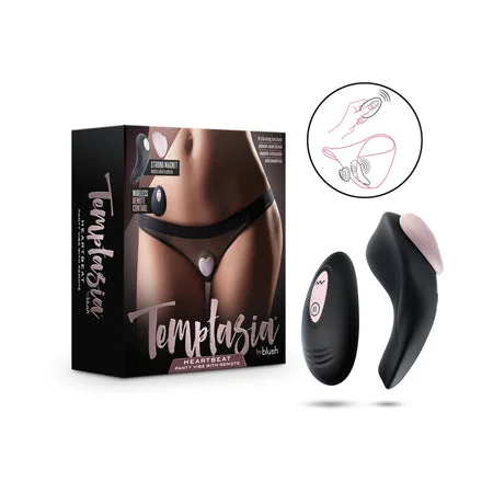 adult toys with flexible build-Temptasia Heartbeat Panty Vibe with Remote Pink