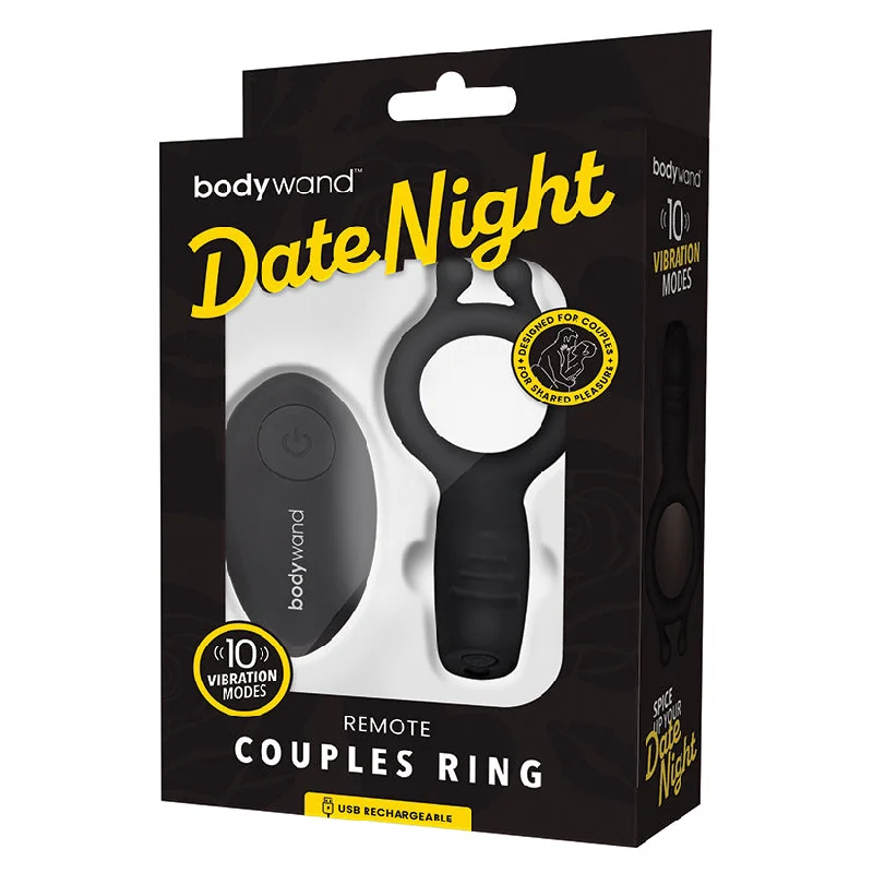 adult toys for sensual intimacy-Bodywand Date Night Couples Ring Black