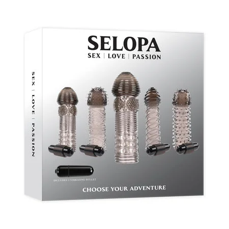 adult toys for sensual relaxation-Selopa Choose Your Adventure Sleeve Kit with Bullet Smoke Clear