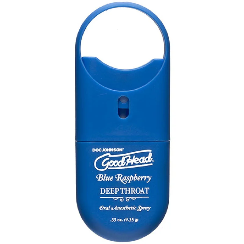 adult toys with vibration settings-Goodhead - Deep Throat Spray to-Go - Blue  Raspberry - .33 Oz.