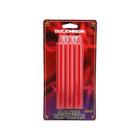 adult toys with travel lock-Japanese Drip Candles 3-Pack Red