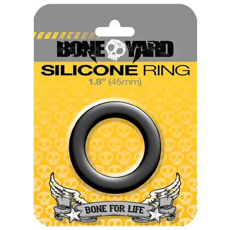 adult toys with compact design-Boneyard Silicone Ring 45mm Black