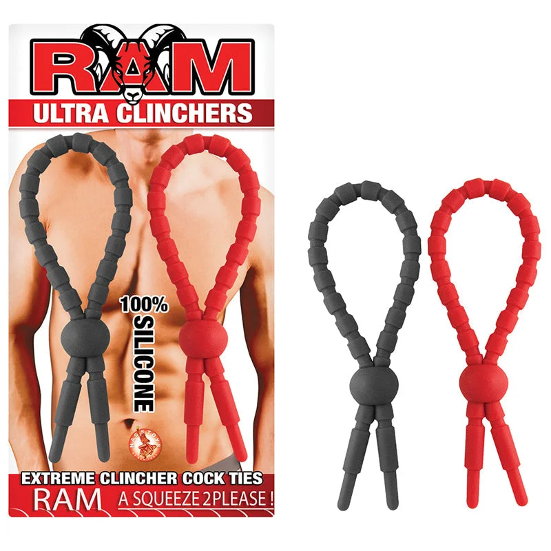 adult toys for couples enjoyment-Ram Ultra Clinchers-Red/Black  Lasso/Bolo