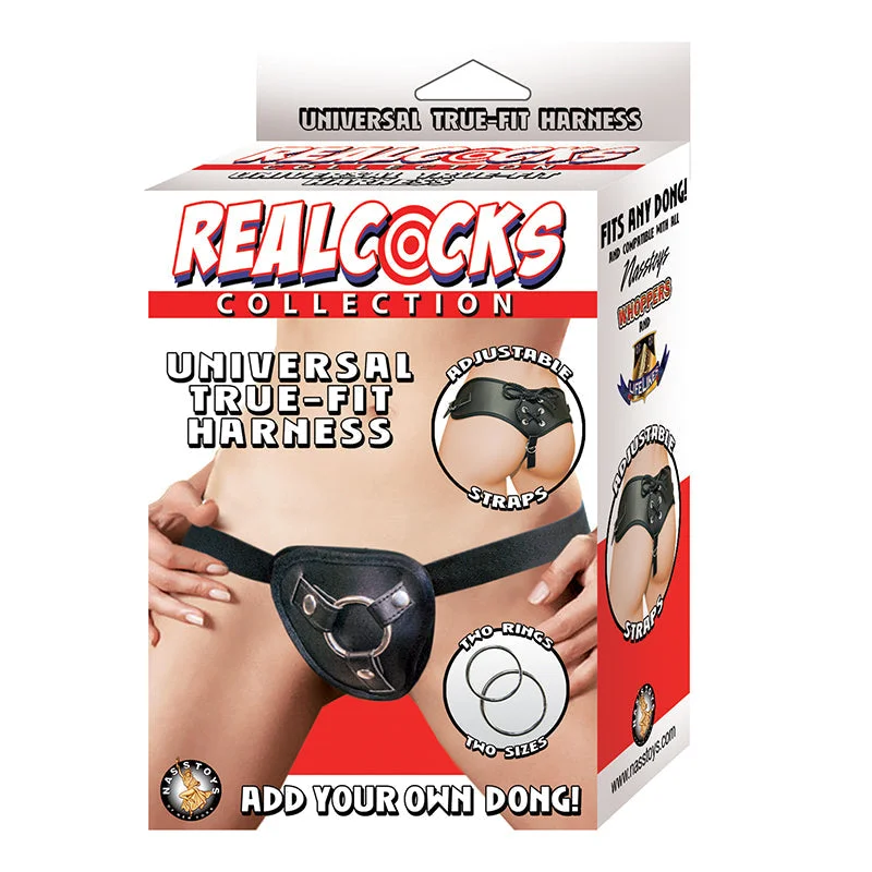 adult toys for couples play-Realcocks Universal True Fit Harness Black